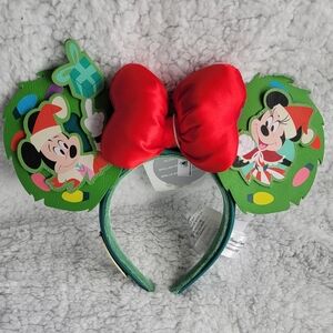 Loungefly Disney Parks Holiday Minnie Ears, Glow in the Dark 2023 NWT